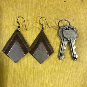 Vintage 70s Shades of Metal Earrings